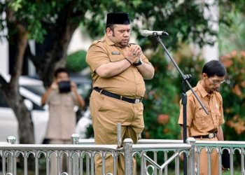 Kepala Dinas Kominfo Kabupaten Batanghari Amir Hamzah,SE, M.Si  Pimpin Apel Gabungan