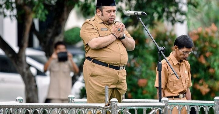 Kepala Dinas Kominfo Kabupaten Batanghari Amir Hamzah,SE, M.Si  Pimpin Apel Gabungan