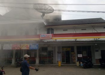 Alfamart Kota Baru Terbakar Belum Diketahui Penyebabnya