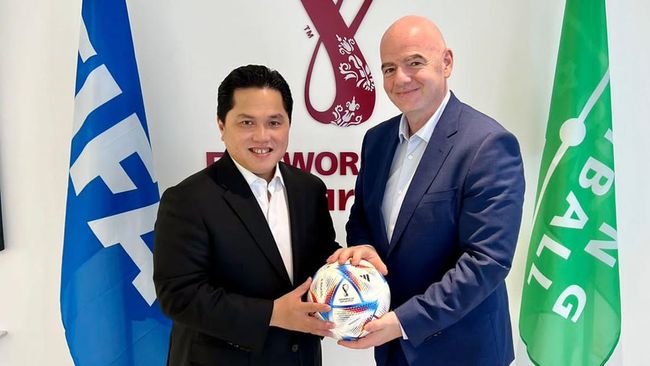 Menteri BUMN Erick Thohir Temui Presiden FIFA Gianni Infantino di Qatar Terkait Peristiwa Kajuruhan