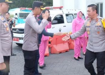 Jelang perayaan Malam Natal 2022 Kapolda Jambi Cek Pos Pam dan Pos Yan Operasi Lilin 2022