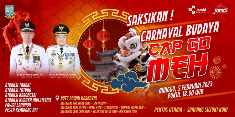 Walikota Jambi Syarif Fasha Akan Hadir Dalam Acara Atraksi Carnaval Cap Go Meh