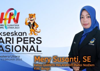 Mery Susanti Ketua Garnita Malahayati Kab. Bungo Apresiasi Peringatan HPN 2023 di Sumatera Utara