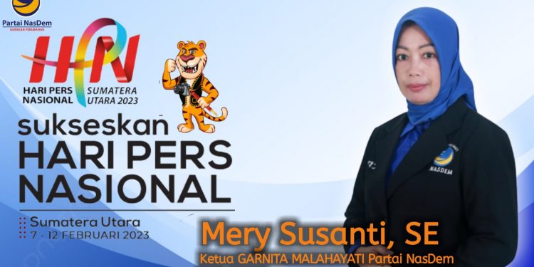 Mery Susanti Ketua Garnita Malahayati Kab. Bungo Apresiasi Peringatan HPN 2023 di Sumatera Utara