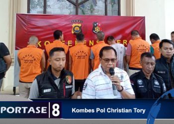 Ditreskrimsus Polda Jambi Konferensi Pers Ungkap Kasus 2 Truk Pengangkut 19 Ton BBM diduga Ilegal