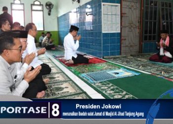 Presiden Jokowi Tunaikan Salat Jumat di Masjid Al Jihad Tanjung Agung