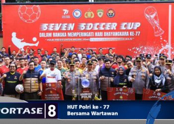 Wujudkan Pemilu Damai 2024, Polri Bersama Wartawan Gelar Bhayangkara Presisi Seven Soccer Cup