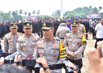Simulasi Persiapan Operasi Mantap Brata 2023-2024 oleh Polda Jambi
