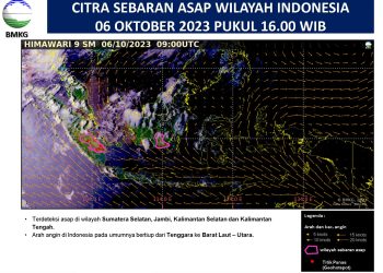 Situasi Terkini Sebaran Asap di Wilayah Provinsi Jambi