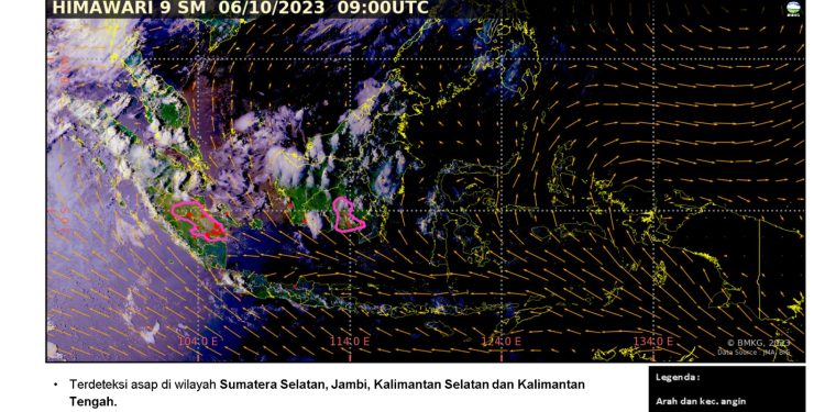 Situasi Terkini Sebaran Asap di Wilayah Provinsi Jambi