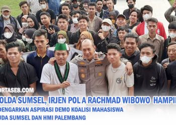 Kapolda Sumsel, Irjen Pol A Rachmad Wibowo Hampiri Dengarkan Aspirasi Demonstrasi Mahasiswa dan HMI