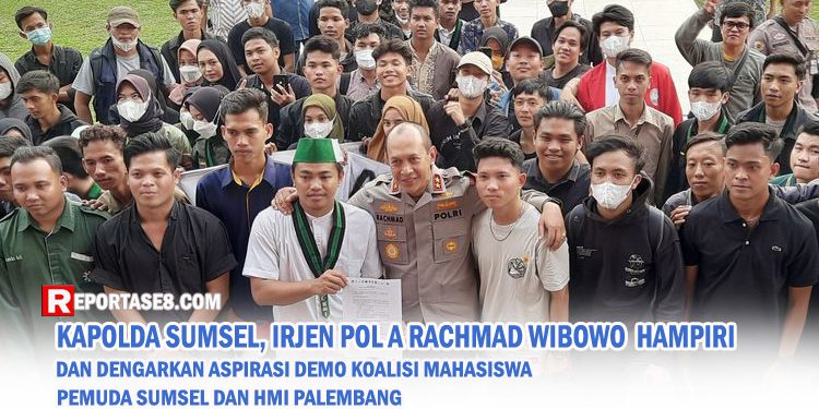 Kapolda Sumsel, Irjen Pol A Rachmad Wibowo Hampiri Dengarkan Aspirasi Demonstrasi Mahasiswa dan HMI