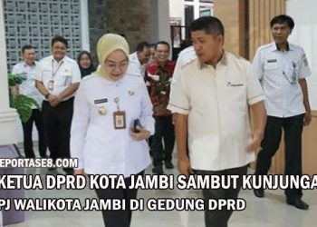 Ketua DPRD Kota Jambi Putra Absor Hasibuan Sambut Kunjungan Pj Walikota Jambi di Gedung DPRD