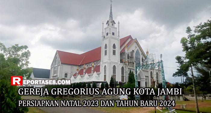 Persiapan Gereja Gregorius Agung Jambi Menjelang Ibadah Perayaan Natal 2023