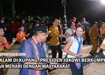 Malam di Kupang, Presiden Jokowi Berkumpul dan Menari dengan Masyarakat