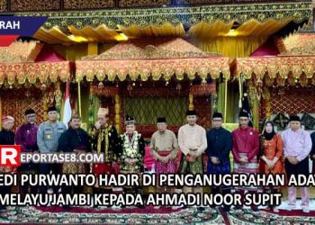 Edi Purwanto Hadir di Penganugerahan Adat Melayu Jambi Kepada Ahmadi Noor Supit