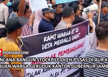 Ribuan Massa Geruduk Kantor Gubernur Jambi, Tuntut Penolakan Pembangunan Stockpile PT SAS