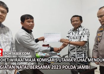 Dodiet Wiraatmaja Komisaris PT HAL Mendukung Kegiatan Natal Bersama 2023 Polda Jambi