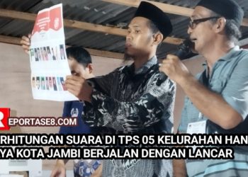 Perhitungan Suara TPS 05 Kelurahan Handil Jaya Kota Jambi Berjalan Lancar