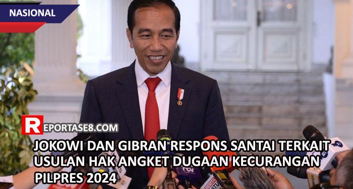 Jokowi dan Gibran Respons Santai Terkait Usulan Hak Angket Dugaan Kecurangan Pilpres 2024