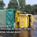Truk Terguling di Jalan Lintas Timur Diduga Bermuatan Solar Bayat