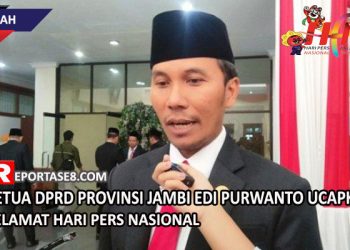Ketua DPRD Provinsi Jambi Edi Purwanto Ucapkan Selamat Hari Pers Nasional