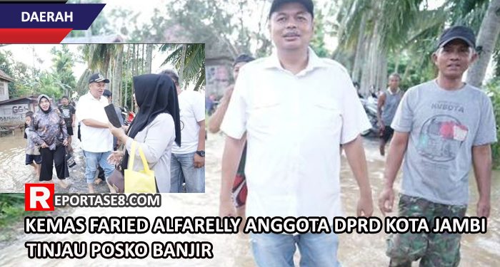 Kemas Faried Alfarelly Anggota DPRD Kota Jambi Tinjau Posko Banjir