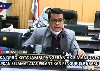 Waka DPRD Kota Jambi Pangeran HK Simanjuntak Ucapkan Selamat Atas Pelantikan Pengurus RT Masa 2024-2027