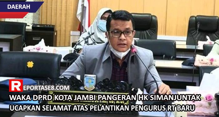 Waka DPRD Kota Jambi Pangeran HK Simanjuntak Ucapkan Selamat Atas Pelantikan Pengurus RT Masa 2024-2027