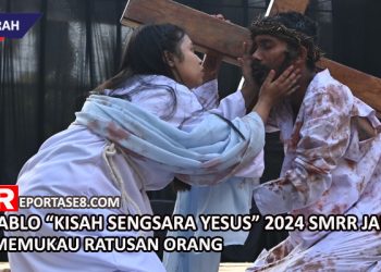 Renungan Tablo Kisah Sengsara Yesus 2024 SMRR Jambi Memukau Ratusan Orang