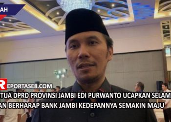 Ketua DPRD Provinsi Jambi Edi Purwanto Ucapkan Selamat dan Berharap Bank Jambi Kedepannya Semakin Maju