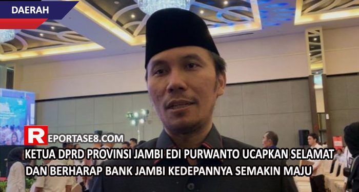 Ketua DPRD Provinsi Jambi Edi Purwanto Ucapkan Selamat dan Berharap Bank Jambi Kedepannya Semakin Maju