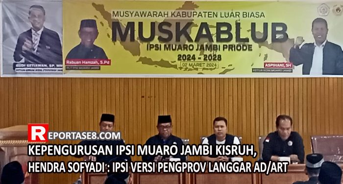 Kepengurusan IPSI Muaro Jambi Kisruh, Hendra Sofyadi : IPSI Versi Pengprov Langgar AD/ART