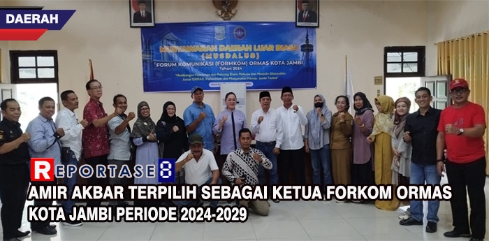 Amir Akbar Terpilih Sebagai Ketua Forkom Ormas Kota Jambi Periode 2024-2029