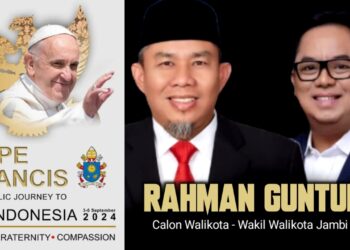 RAHMAN-GUNTUR Sampaikan Selamat Datang kepada Paus Fransiskus di Indonesia