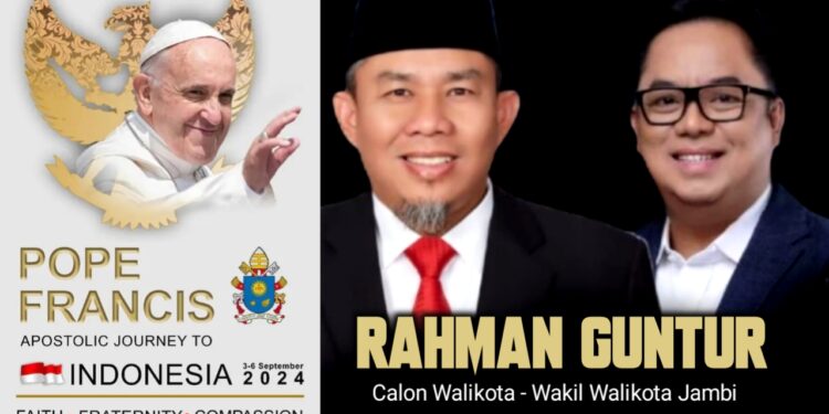 RAHMAN-GUNTUR Sampaikan Selamat Datang kepada Paus Fransiskus di Indonesia