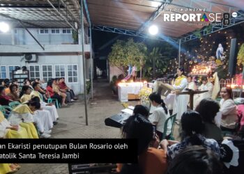 Ratusan Umat Ikuti Rosario dan Misa Penutupan Bulan Rosario