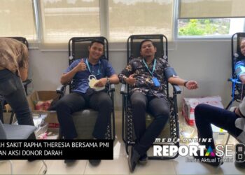 Kegiatan Donor Darah di RS Rapha Theresia Berhasil Kumpulkan Puluhan Kantong Darah