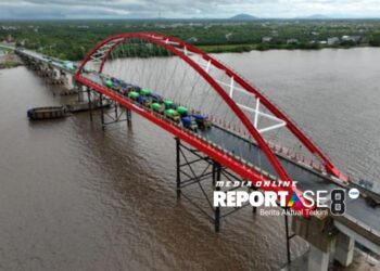 Jembatan 1.262 meter, Penghubung Indonesia-Malaysia Disambut Antusias Warga