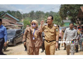  Bupati Muaro Jambi Bambang Bayu Suseno Tinjau Langsung Kondisi Jembatan di Desa Suko Awin Jaya yang Sempat Rusak