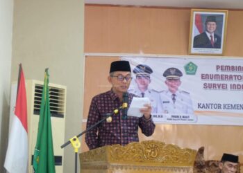 Wabub Junaidi Mahir Buka Kegiatan Rapat Pembinaan Narahubung dan Calon Enumerator Survei