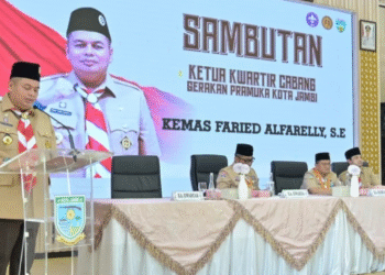 Kemas Faried Alfarelly Resmi Pimpin Kwarcab Pramuka Kota Jambi, Siap Wujudkan Generasi Muda Berkarakter