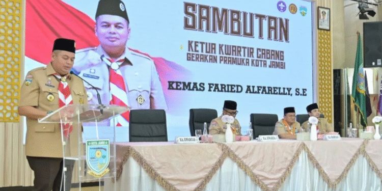 Kemas Faried Alfarelly Resmi Pimpin Kwarcab Pramuka Kota Jambi, Siap Wujudkan Generasi Muda Berkarakter