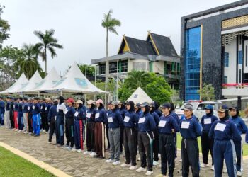 Sebanyak 56 Paskibraka Kota Jambi Jalani Latihan Persiapan Sambut HUT RI Ke-80
