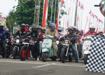 Wabup Muara Jambi Junaidi Sunday Morning Ride Bersama Ratusan Bikers
