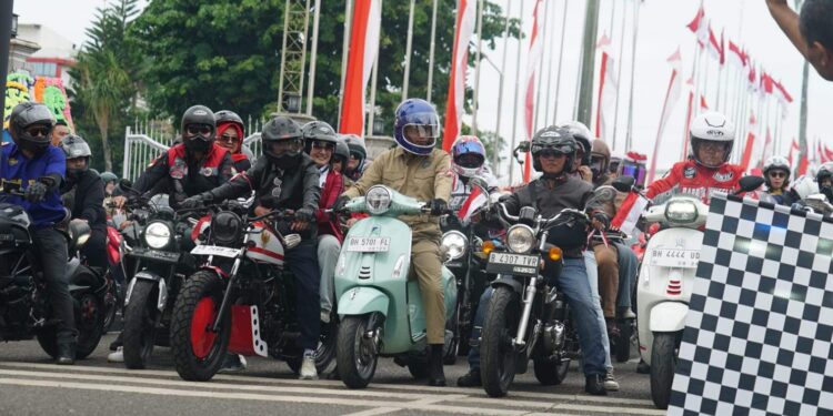 Wabup Muara Jambi Junaidi Sunday Morning Ride Bersama Ratusan Bikers