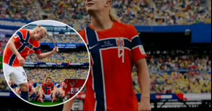 Erling Haaland Usai Cetak Gol Selebrasi Ala Viking Row