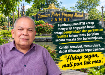 Telan Anggaran Rp35 Miliar, Taman Putri Pinang Masak Jambi Diibaratkan “Hidup Segan, Mati pun Tak Mau”